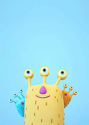 PSD 편집 편집이미지 캐릭터 디자인 응시 3D캐릭터 사람없음 3D소스 3D 올려보기 디지털합성 몬스터 편집소스 편집3D 시선 모션 파일형식