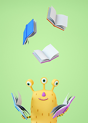 PSD 편집 편집이미지 캐릭터 디자인 교육 3D캐릭터 들기 사람없음 책 3D소스 3D 디지털합성 몬스터 에듀 에듀케이션 편집소스 편집3D 모션 파일형식