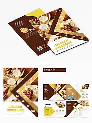 템플릿 손 여자 남자 리플렛 맥주 들기 팜플렛 상반신 두명 신체부위 갈색 노란색 치킨 소스 메뉴 맥주잔 QR코드 성인만 인디자인 INDD 이미지템플릿 컬러 술잔 모션 주류 사람 양념 닭고기요리 파일형식