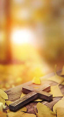 PSD 기독교 백그라운드 십자가 낙엽 일러스트 사람없음 노란색 믿음 가을 은행잎 국내일러스트 계절 감정 종교 컬러 잎 파일형식