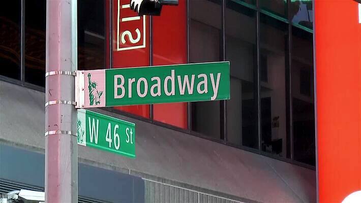 길 여행 거리 사람없음 여행객 미국 도시 모서리 교차로 심볼 묘사 사인 뉴욕 맨해튼 천연기념물 브로드웨이 인기 MP4 해외동영상 클립영상 북아메리카 사람 동영상 파일형식