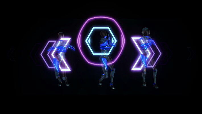 얼굴 컨셉 미래 기술 사람없음 그래픽 컴퓨터 3D 디지털 스크린 기계 가리킴 사이버 로봇 안드로이드 인터페이스 홀로그램 가상 현실 MOV 해외동영상 AI_인공지능 클립영상 손짓 신체부위 전자제품 디지털합성 동영상 파일형식