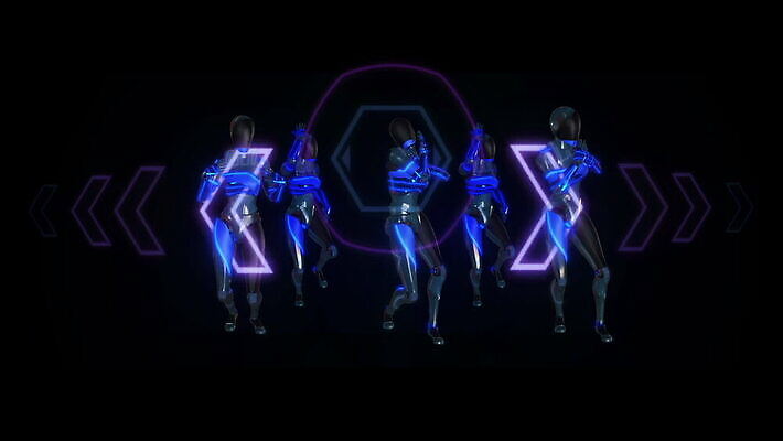 얼굴 컨셉 미래 기술 사람없음 그래픽 컴퓨터 3D 디지털 스크린 기계 가리킴 사이버 로봇 안드로이드 인터페이스 홀로그램 가상 현실 MOV 해외동영상 AI_인공지능 클립영상 손짓 신체부위 전자제품 디지털합성 동영상 파일형식