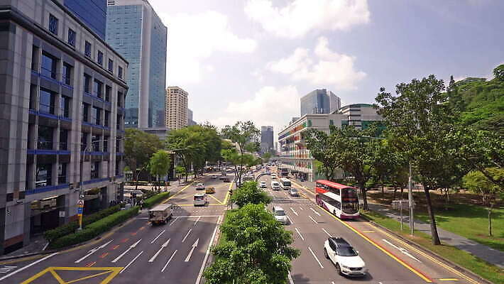 아시아 도로 자동차 사람없음 도시풍경 도시 싱가폴 4K MOV 해외동영상 클립영상 나라 길 육상교통 교통시설 풍경 동영상 파일형식