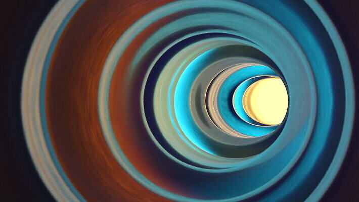 디자인 컬러 백그라운드 패턴 곡선 추상 미래 창조 미술 경사 사람없음 그래픽 장식 파란색 빛 컬러풀 3D 우주 활발 에너지 반지 원형 구멍 터널 황금 회전 네온 공상 기하학 빛망울 강렬 효과 4K MOV 해외동영상 클립영상 도형 길 선 컨셉 무늬 장신구 문화예술 디지털합성 동영상 파일형식