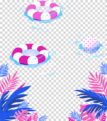 편집 편집이미지 물결 누끼 사람없음 여름 여름휴가 바캉스 보라색 떠있는 비치볼 튜브 야자수잎 PNG 몬스테라 편집소스 식물 계절 컬러 잎 공 모션 휴가 바캉스용품 파일형식 여름_계절