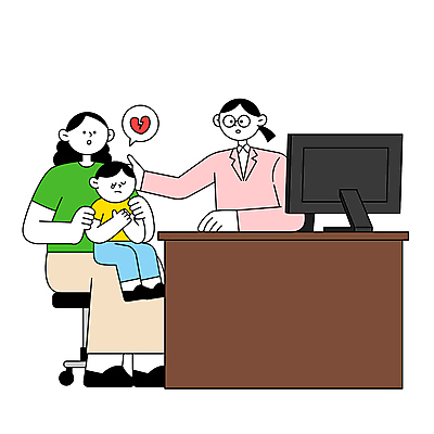 전신 여자 남자 어린이 말풍선 일러스트 앉기 소년 상반신 성인 세명 모니터 손상 의사 하트 눈물 심플 소아과 위로 소아과의사 우울증 정신과 쓰다듬기 어린이우울증 국내일러스트 AI파일 모양 감정 컨셉 모션 병원 사람 컴퓨터 의료진 질병 파일형식 벡터