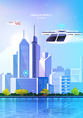 교통수단 일러스트 항공교통 미래 빌딩 사람없음 건물 파란색 강 비행 도시 스마트 하이테크 위치 미래도시 드론 드론택시 미래산업 국내일러스트 AI파일 건축물 산업 컬러 교통 컨셉 기술 택시 파일형식 벡터