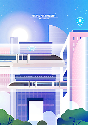 교통수단 일러스트 항공교통 미래 빌딩 사람없음 건물 기차 도시 전철 스마트 하이테크 위치 미래도시 미래산업 국내일러스트 AI파일 건축물 산업 육상교통 교통 컨셉 대중교통 기술 파일형식 벡터