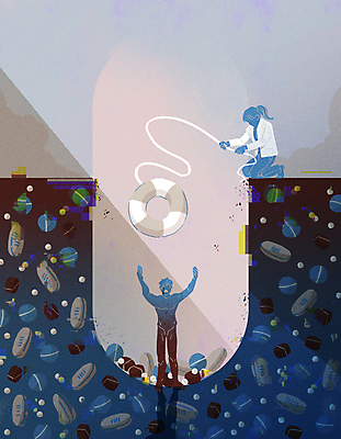 전신 PSD 여자 남자 실루엣 일러스트 추상 성인 두명 알약 손들기 의사 구멍 범죄 던지기 구출 무릎꿇기 중독 마약 마약중독 마약중독자 약물중독 성인만 구명부환 국내일러스트 무늬 모션 촬영기법 사람 약 의료진 도움 안전장비 튜브 파일형식