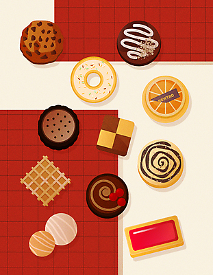 스티커 오렌지 일러스트 디저트 사람없음 쿠키 과자 초콜릿 도넛 와플 초코칩쿠키 아기자기 어글리쿠키 국내일러스트 AI파일 음식 컨셉 과일 초코칩 초코쿠키 파일형식 벡터