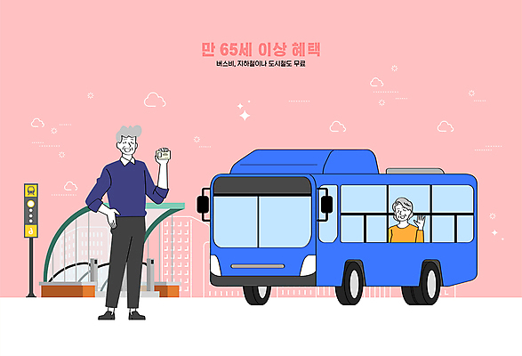 전신 여자 할아버지 노년 남자 할머니 분홍색 일러스트 버스 대중교통 서기 들기 상반신 두명 전철 승차 사회복지 복지 노인복지 손인사 전철역 무료 지원 노인만 혜택 국내일러스트 AI파일 육상교통 교통수단 컬러 모션 사람 성인 인사 역 사회이슈 성인만 파일형식 벡터