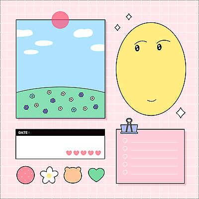 구름 디자인 꽃 스티커 꽃밭 일러스트 하늘 문구용품 프레임 표정 사람없음 세트 하트 메모지 오브젝트 격자 동산 모눈종이 곰모양 메모집게 서류집게 체크리스트 카피스페이스 국내일러스트 AI파일 자연요소 모양 식물 종이 무늬 곰 집게 사무용품 공백 파일형식 벡터