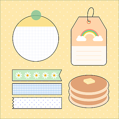 디자인 꽃 무지개 스티커 일러스트 문구용품 프레임 사람없음 세트 꼬리표 물방울무늬 메모지 원형 오브젝트 격자 팬케이크 모눈종이 마스킹테이프 카피스페이스 국내일러스트 AI파일 자연요소 도형 식물 종이 무늬 라벨 케이크 사무용품 공백 테이프 파일형식 벡터