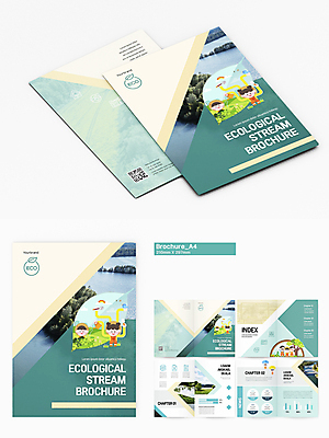 전신 나무 템플릿 여자 남자 어린이 리플렛 서기 들기 소녀 소년 팜플렛 여러명 상반신 성인 강 환경 에너지절약 QR코드 민트색 인디자인 INDD 이미지템플릿 식물 컬러 다수 모션 사람 에너지 절약 파일형식