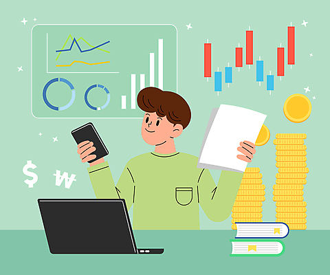 남자 일러스트 그래프 한명 들기 상반신 성인 책 노트북 스마트폰 동전 주식 재테크 투자 금화 동전탑 민트색 주식투자 주식표 성인남자한명만 주린이 국내일러스트 AI파일 1 컬러 돈 비즈니스 모션 사람 금융 전자제품 핸드폰 스마트기기 쌓기 황금 신조어 남자한명만 성인남자만 파일형식 벡터
