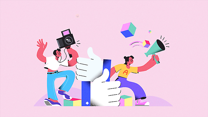 여자 남자 분홍색 미소 들기 성인 두명 쌓기 카메라 확성기 하트 최고 손모양 추천 따봉 동영상 소셜네트워크 입체도형 좋음 성인만 크리에이터 인플루언서 모션그래픽 MP4 MOV 모양 도형 직업 컬러 컨셉 모션 표정 사람 전자제품 입체 파일형식 1인미디어 유명인 손_신체부위