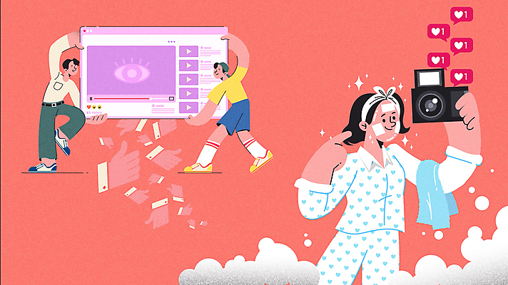 캐릭터 여자 남자 말풍선 미소 들기 성인 세명 뷰티 카메라 거품 잠옷 하트 가리킴 떨어짐 흔들림 손모양 스킨케어 동영상 인터넷창 소셜네트워크 좋음 성인만 크리에이터 뷰티크리에이터 인플루언서 코랄 모션그래픽 MP4 MOV 모양 직업 옷 컬러 컨셉 인터넷 모션 표정 사람 손짓 전자제품 파일형식 1인미디어 유명인 손_신체부위