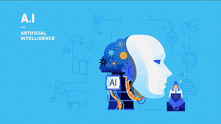 전신 여자 과학 하늘색 한명 앉기 성인 노트북 과학기술 연구원 로봇 톱니바퀴 태엽 동영상 과학의날 성인여자한명만 모션그래픽 MP4 MOV AI_인공지능 직업 1 모션 기술 사람 파란색 전자제품 여자한명만 성인여자만 파일형식 법정기념일