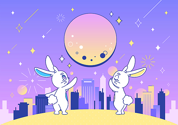 디자인 별 야경 일러스트 새해 불꽃놀이 사람없음 반짝임 귀여움 눈감음 보름달 기도 가리킴 토끼 도시 유성 토끼캐릭터 소원빌기 2023년 키치 계묘년 시티팝 국내일러스트 AI파일 자연요소 동물캐릭터 컨셉 포유류 모션 놀이 손짓 반려동물 달 야간 연도 파일형식 벡터 풍경_경치