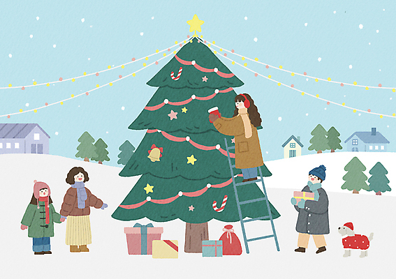 전신 PSD 한마리 여자 남자 별 어린이 크리스마스장식 크리스마스 겨울 일러스트 사다리 크리스마스선물 들기 소녀 여러명 성인 선물상자 빛 크리스마스트리 손잡기 종 눈 강아지 구경 꾸미기 알전구 국내일러스트 자연요소 1 계절 기념일 다수 전구 모션 날씨 선물 사람 반려동물 상자 도구 개 파일형식