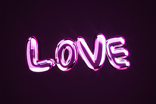 PSD 편집 편집이미지 영어 분홍색 사랑 타이포그라피 사람없음 단어 3D소스 3D 모형 금속 디지털합성 편집소스 편집3D 문자 감정 컬러 재질 파일형식