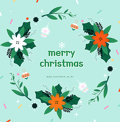 꽃 하늘색 크리스마스 겨울 일러스트 프레임 타이포그라피 사람없음 풀 오너먼트 크리스마스배경 국내일러스트 AI파일 식물 문자 계절 기념일 백그라운드 크리스마스장식 파란색 파일형식 벡터