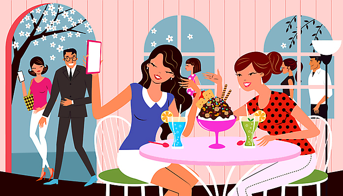 전신 나무 여자 남자 음료 일러스트 창문 탁자 디저트 들기 앉기 여러명 상반신 성인 스마트폰 식당 셀프카메라 빙수 맛집 줄서기 성인만 국내일러스트 AI파일 식물 음식 가구 다수 모션 사람 핸드폰 스마트기기 상점 사진촬영 파일형식 벡터