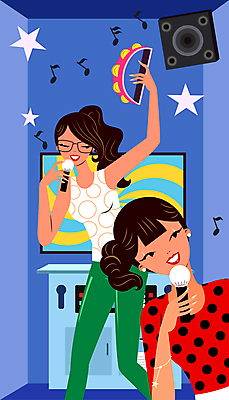 여자 별 음표 일러스트 노래 들기 상반신 성인 두명 친구 스피커 춤 마이크 즐거움 탬버린 노래방기계 성인여자만 코인노래방 국내일러스트 AI파일 자연요소 기호 감정 음악 음향기기 관계 모션 문화예술 타악기 사람 노래방 여자만 성인만 파일형식 벡터