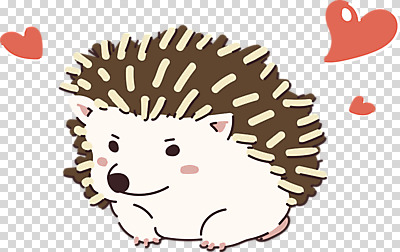 편집 편집이미지 한마리 누끼 사람없음 귀여움 하트 PNG 고슴도치 편집소스 모양 1 컨셉 포유류 파일형식