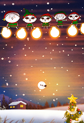 전신 PSD 나무 구름 여자 남자 어린이 크리스마스 겨울 일러스트 전구 상상 하늘 주택 요정 앉기 소녀 소년 여러명 크리스마스트리 산타클로스 설원 달 눈 즐거움 조명장식 눈내림 어린이만 국내일러스트 자연요소 식물 계절 기념일 감정 다수 모션 날씨 조명 눈_날씨 사람 건물 장식 파일형식