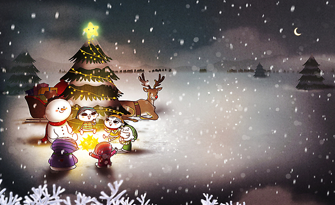 전신 PSD 나무 여자 남자 어린이 크리스마스 겨울 일러스트 상상 눈사람 밤하늘 동화 사슴 요정 앉기 소녀 소년 여러명 친구 빛 설원 캠핑 루돌프 눈 야간 모닥불 썰매 눈내림 어린이만 국내일러스트 자연요소 식물 계절 기념일 다수 포유류 관계 모션 하늘 불 레저 날씨 눈_날씨 사람 파일형식