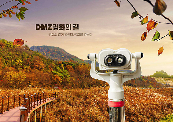 PSD 나무 편집이미지 길 여행 낙엽 나뭇잎 산 타이포그라피 사람없음 평화 노을 망원경 가을 갈대밭 나무다리 비무장지대 이미지편집 자연요소 식물 문자 계절 컨셉 잎 다리_건축물 파일형식 갈대_식물