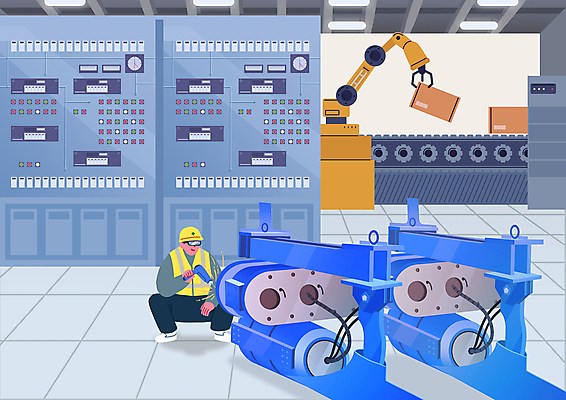 전신 PSD 남자 일러스트 공장 공업 미래 노동자 작업복 한명 들기 성인 상자 기계 공구 스마트 설비 웅크림 자동화 컨베어밸트 스마트안경 성인남자한명만 미래산업 국내일러스트 직업 1 옷 산업 안경 컨셉 모션 사람 도구 시설 남자한명만 성인남자만 파일형식