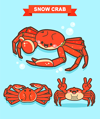 캐릭터 일러스트 세마리 갑각류 사람없음 빨간색 축제 브이 따봉 대게 지역축제 대게대축제 대한민국축제 일러캐릭터 AI파일 동물 컬러 3 손짓 게 최고 파일형식 벡터