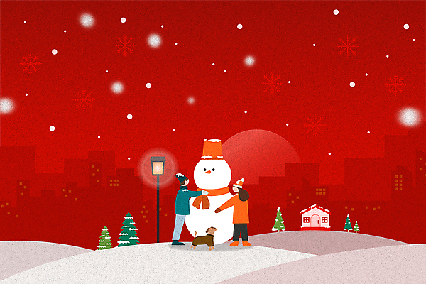 전신 여자 남자 크리스마스 가로등 일러스트 포옹 눈사람 주택 성인 두명 빨간색 눈 강아지 눈사람만들기 눈내림 성인만 국내일러스트 AI파일 자연요소 공공시설 기념일 컬러 안기 날씨 눈_날씨 사람 건물 반려동물 개 만들기 파일형식 벡터