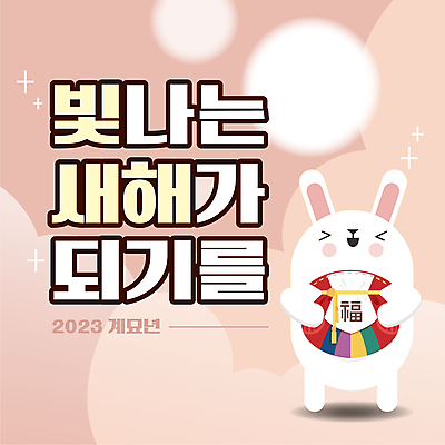 템플릿 한마리 분홍색 새해 복주머니 웃음 들기 사람없음 새해인사 토끼 복 PPT 프레젠테이션 토끼캐릭터 덕담 애니형PPT 2023년 모션그래픽 MP4 계묘년 모션템플릿 1 컬러 동물캐릭터 포유류 모션 전통소품 표정 반려동물 한자 인사 연도 동영상 파일형식