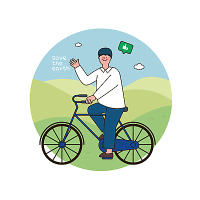 전신 남자 말풍선 일러스트 한명 미소 성인 자연보호 그린캠페인 자전거 최고 승차 손인사 손모양 성인남자한명만 그린슈머 국내일러스트 AI파일 모양 1 캠페인 모션 자연 표정 사람 바이크 인사 보호 남자한명만 성인남자만 파일형식 벡터 손_신체부위