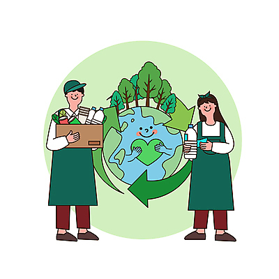 전신 나무 여자 남자 지구 일러스트 서기 들기 성인 두명 자연보호 재활용 하트 일회용 페트병 성인만 제로웨이스트 그린슈머 재활용표시 국내일러스트 AI파일 모양 식물 모션 자연 표시 사람 그린캠페인 보호 사회이슈 친환경 병_담는 파일형식 벡터