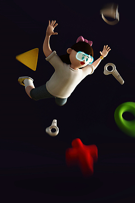 PSD 편집 편집이미지 여자 어린이 팔벌리기 3D캐릭터 한명 소녀 3D 게임 떨어짐 디지털합성 가상현실 소녀한명만 편집소스 VR기기 메타버스 월간캐릭터 제니 편집3D 캐릭터 1 컨셉 모션 놀이 사람 기계 여자한명만 소녀만 파일형식