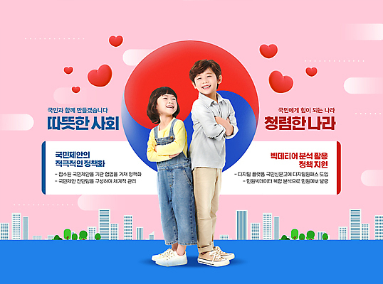 전신 PSD 편집이미지 여자 남자 어린이 분홍색 한국 함께함 웃음 소녀 소년 두명 건물 파란색 팔짱 한국인 등맞대기 하트 사회 태극 정책 청렴 어린이만 이미지편집 모양 문양 건축물 아시아 컬러 컨셉 모션 표정 사람 동양인 공동체 파일형식