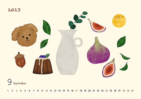 PSD 일러스트 나뭇잎 사람없음 꽃병 달력 보름달 가을 강아지 9월 오브젝트 도토리 무화과 2023년 까눌레 국내일러스트 계절 꽃 잎 과일 디저트 반려동물 견과류 달 날짜 개 연도 파일형식