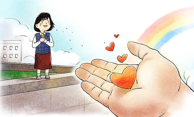 전신 PSD 구름 학생 손 여자 교복 무지개 일러스트 학교 청소년 하늘 한명 건물 신체부위 희망 슬픔 하트 도움 옥상 손내밀기 눈물 고민 손모으기 우울증 자살 투신자살 십대여자한명만 국내일러스트 자연요소 모양 1 건축물 옷 교육 감정 컨셉 사람 손짓 질병 여자한명만 십대여자만 파일형식