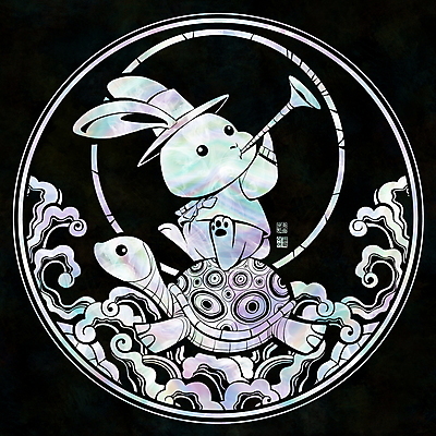 PSD 전통 물결 파도 바다 두마리 일러스트 새해 프레임 들기 앉기 사람없음 도장 컬러풀 태양 토끼 거북이 승차 한복 불기 나팔 토끼캐릭터 원형프레임 자개 자연물 태평소 계묘년 국내일러스트 갓모자 자연요소 모자_잡화 한국전통 악기 컬러 동물캐릭터 2 포유류 파충류 모션 자연 전통소품 국악기 관악기 반려동물 원형 전통의상 전통공예 파일형식 2023년