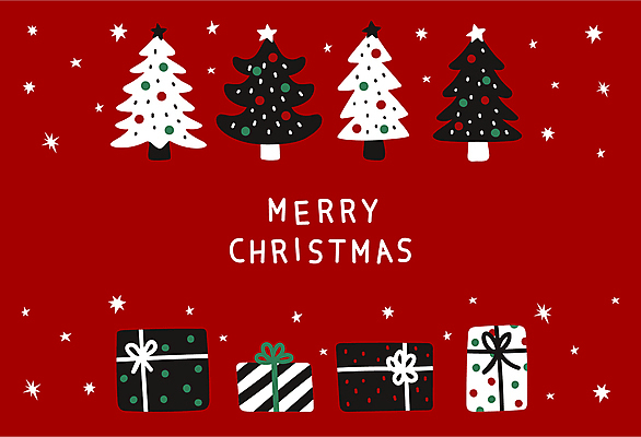 크리스마스 일러스트 크리스마스카드 프레임 눈꽃 크리스마스선물 사람없음 빨간색 크리스마스트리 검은색 흰색 국내일러스트 AI파일 카드프레임 기념일 컬러 카드_감사 눈_날씨 선물 파일형식 벡터