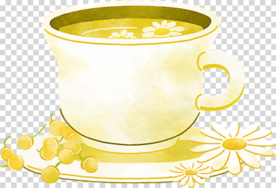 편집 편집이미지 열매 꽃 누끼 사람없음 노란색 차 찻잔 컵받침 PNG 캐모마일 편집소스 식물 음료 컬러 잔 허브 받침대 파일형식