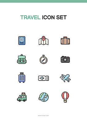 아이콘 지구 여행 지도 자동차 비행기 사람없음 카메라 캐리어 여행가방 열기구 비행 나침반 항공권 여권 백팩 2D아이콘 AI파일 육상교통 가방 항공교통 대중교통 전자제품 티켓 파일형식 벡터