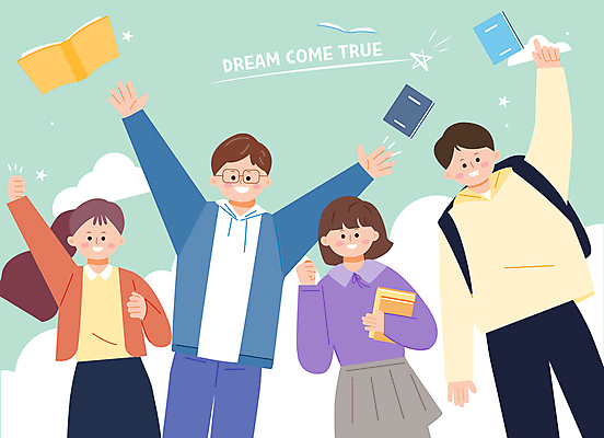 학생 여자 남자 일러스트 웃음 여러명 상반신 청년 성인 책 스터디 손들기 파이팅 주먹 만세 가리킴 재수 재수생 청년만 성인만 안경낌 국내일러스트 AI파일 안경 다수 모션 표정 사람 손짓 학습 수능 파일형식 벡터