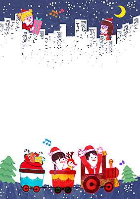 PSD 여자 남자 어린이 크리스마스 일러스트 산타옷 밤하늘 프레임 소녀 빌딩 소년 여러명 상반신 건물 선물상자 만세 기차 루돌프 승차 초승달 남색 즐거움 스카이라인 프레임일러스트 어린이만 크리스마스배경 국내일러스트 건축물 옷 기념일 감정 육상교통 컬러 다수 백그라운드 모션 하늘 사슴 대중교통 선물 사람 상자 달 야간 파일형식