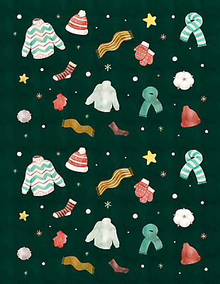 PSD 별 장갑 겨울 패턴 일러스트 수채화 양말 눈꽃 털모자 사람없음 목도리 패턴백그라운드 청록색 목화꽃 엘리먼트 국내일러스트 자연요소 모자_잡화 잡화 계절 꽃 컬러 백그라운드 무늬 눈_날씨 파일형식